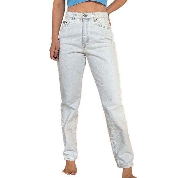 Vintage 90s Calvin Klein Straight Leg White Mom Jeans High Rise Size 10 USA Made - Picture 12 of 12